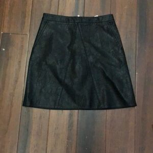 ZARA black leather skirt.